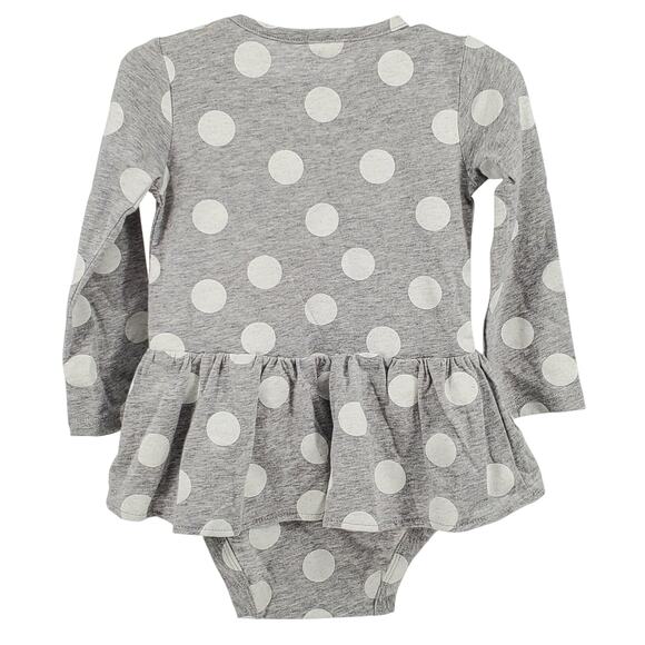 Carter's Toddler Gray and White Polka Dot 1 Piece Outfit 24 Months New‎ - Picture 2 of 5
